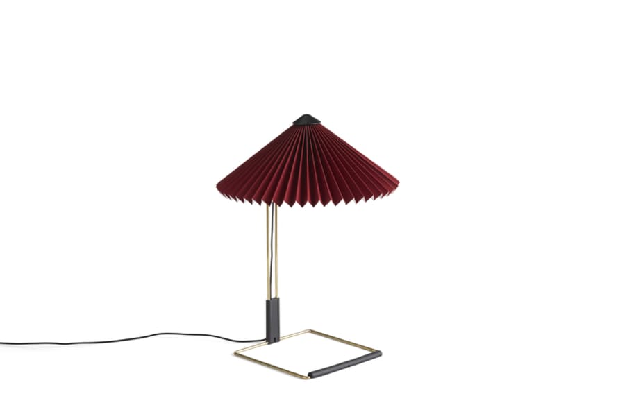 HAY Matin Table Lamp Brass 300 Oxide Red