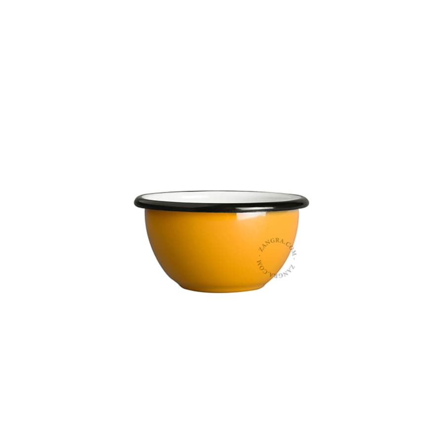 Zangra Medium Enamel Bowl in Mustard 0.25L