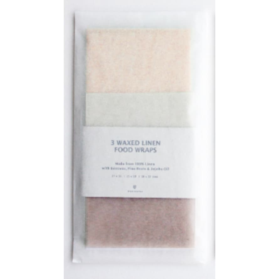 Wax Atelier Set of 3 Waxed Linen Food Wraps - Madder (Pinks)