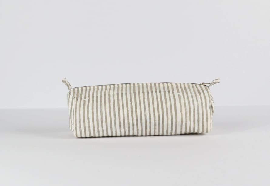 Indigo & Wills Grey "Stripe" Design Wash Bags
