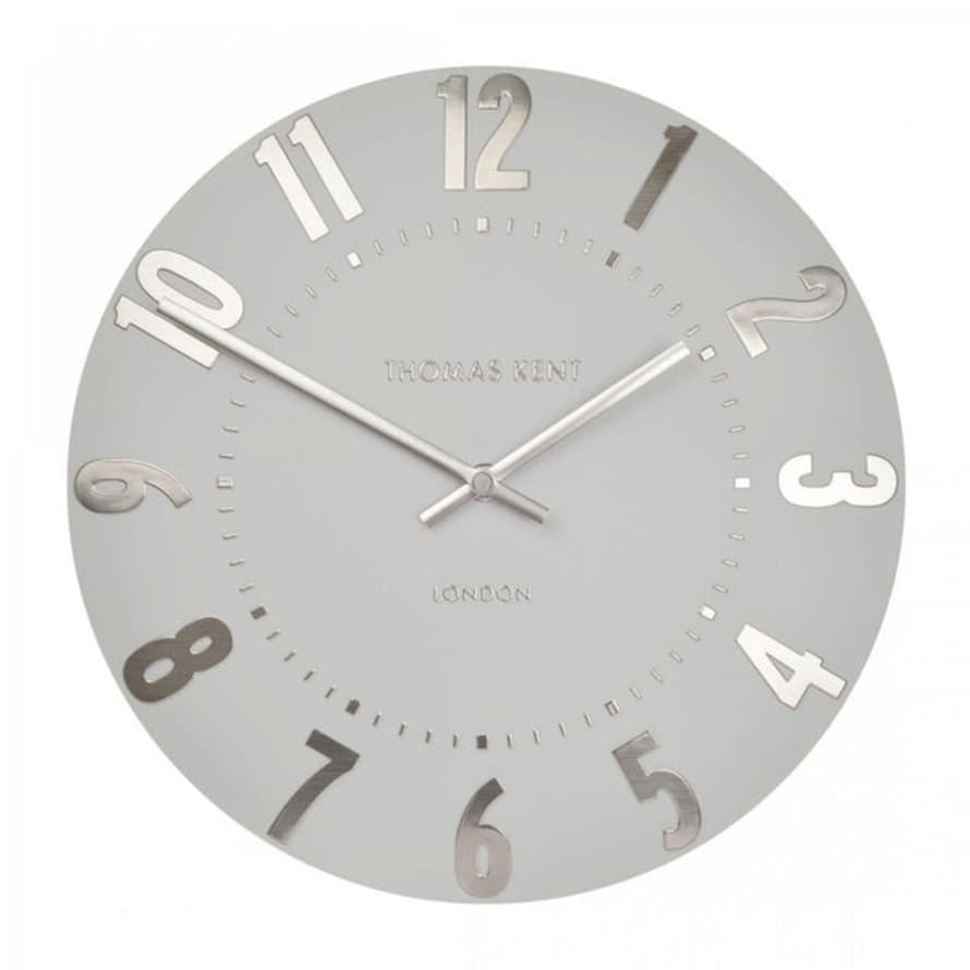 Distinctly Living 20" Mulberry Wall Clock Silver Cloud