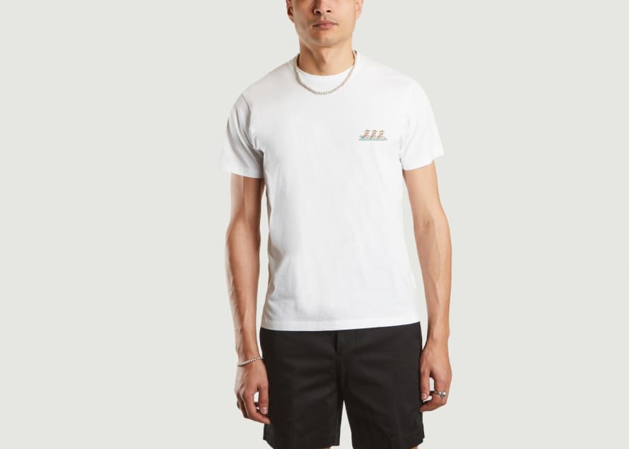 Cuisse de Grenouille Organic Cotton T-Shirt With Surfer Print Noa