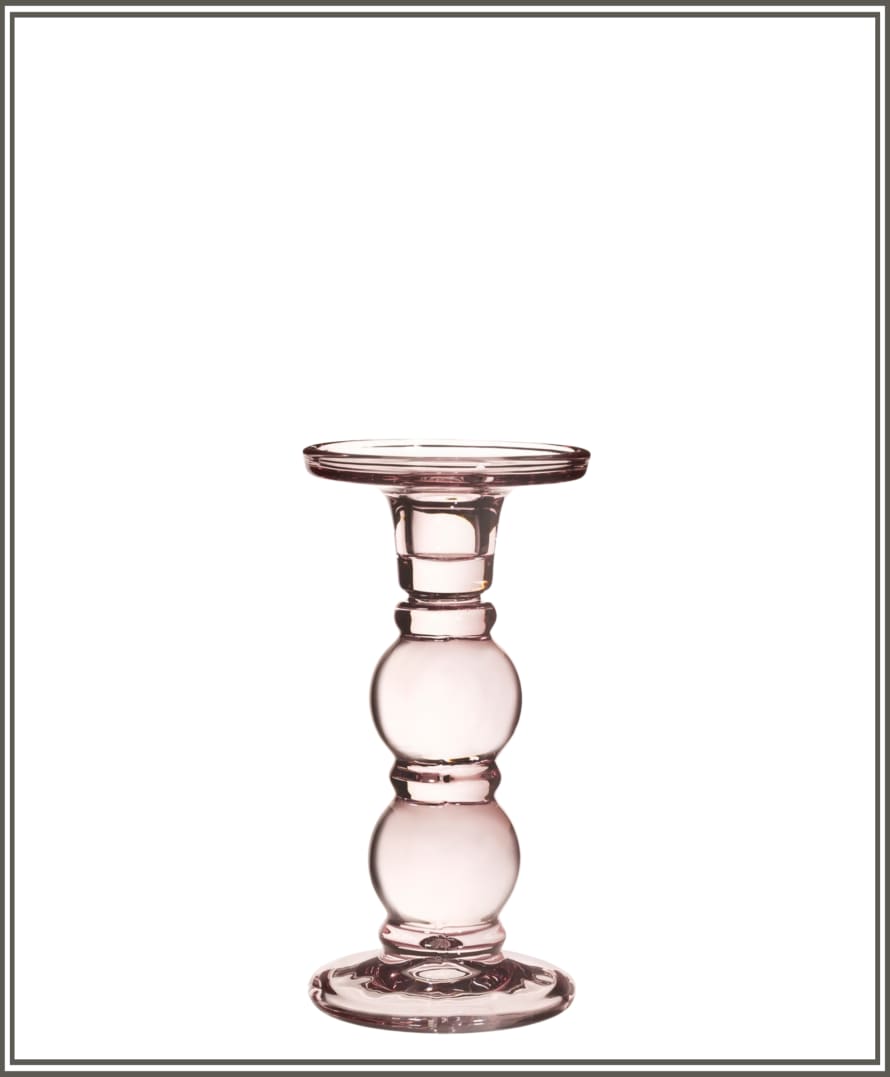 Sass & Belle  Eloise Glass Candleholder Pink