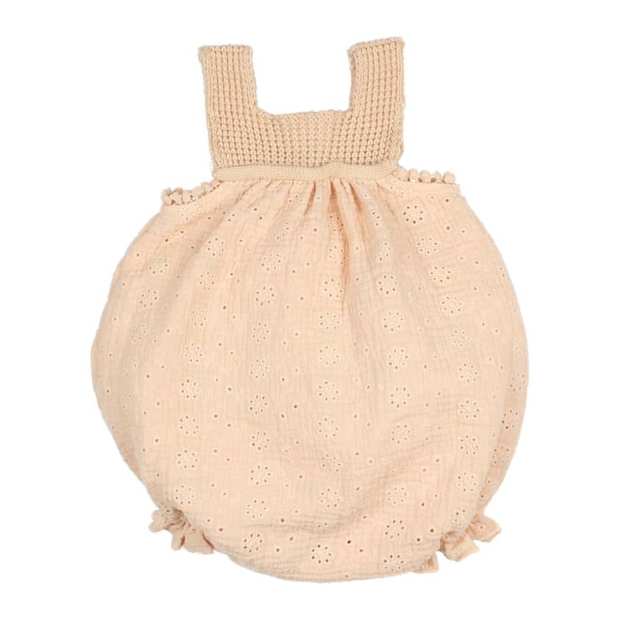 Búho Baby Embroidered Knit Romper