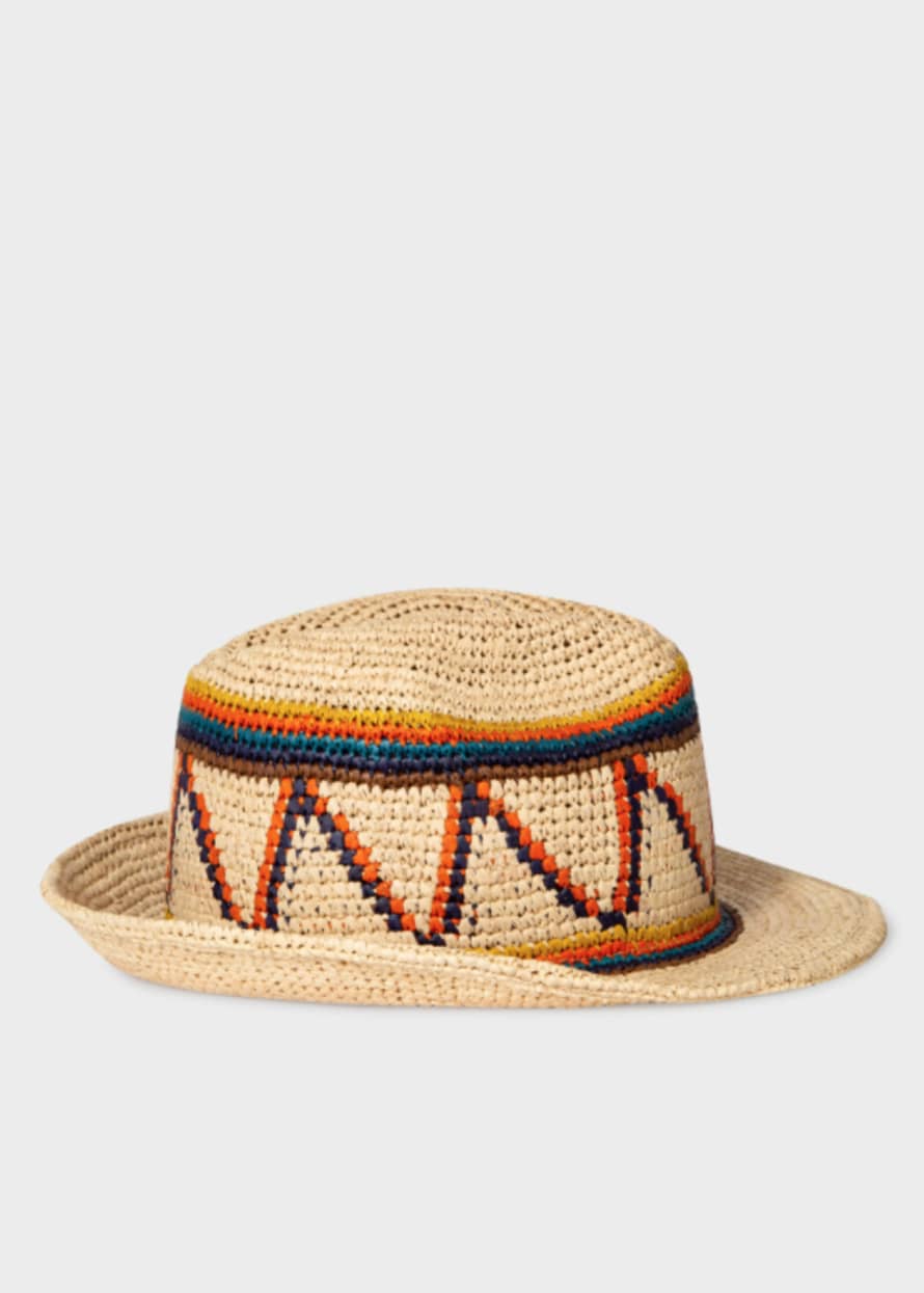 Paul Smith 'Artist Stripe' Raffia Trilby Hat
