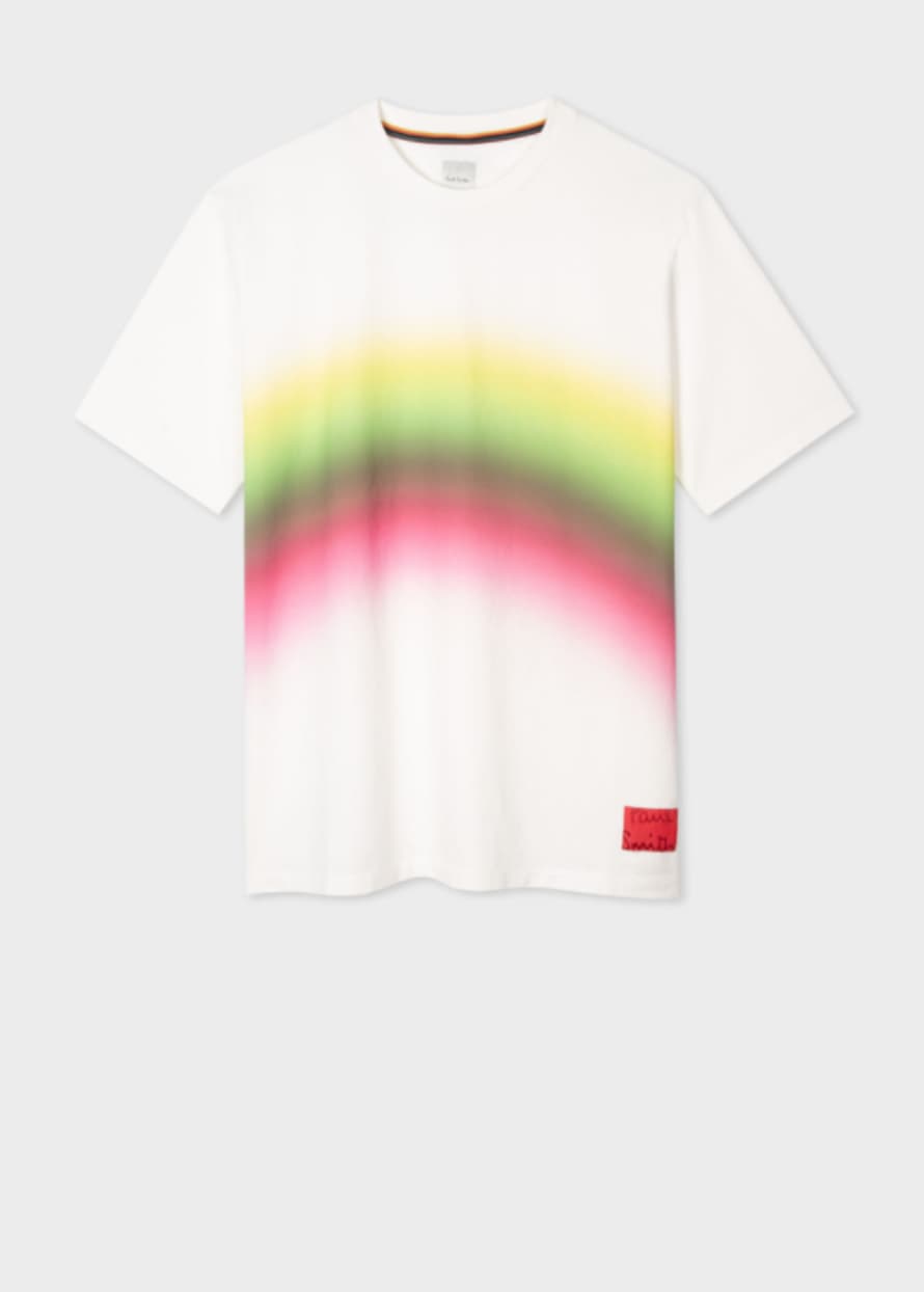 Paul Smith White Oversized 'Horizon' Print T-Shirt