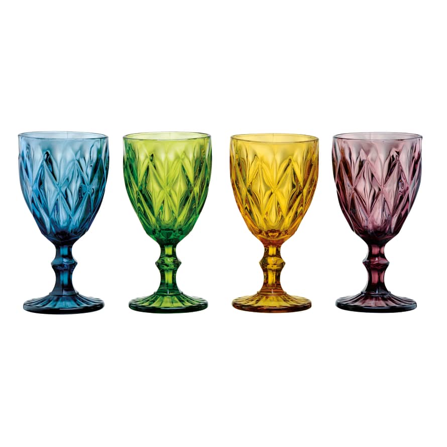 Artland Highgate Multicoloured Goblets - Set of 4