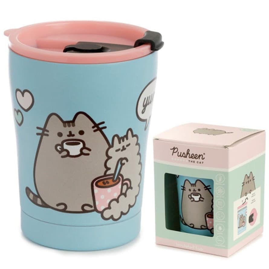 Puckator Pusheen Foodie Cat Reusable Stainless Hot & Cold Thermal Insulated Food & Drink Cup 300ml