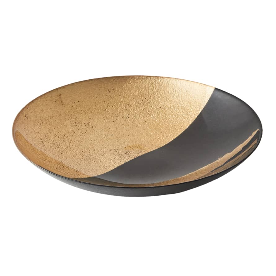 Anton Studio Designs Black and Gold Fusion Bowl
