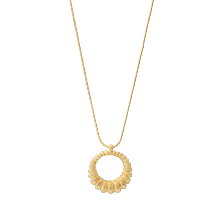 Dansk Smykkekunst Tara Oval Necklace - Gold Plating 
