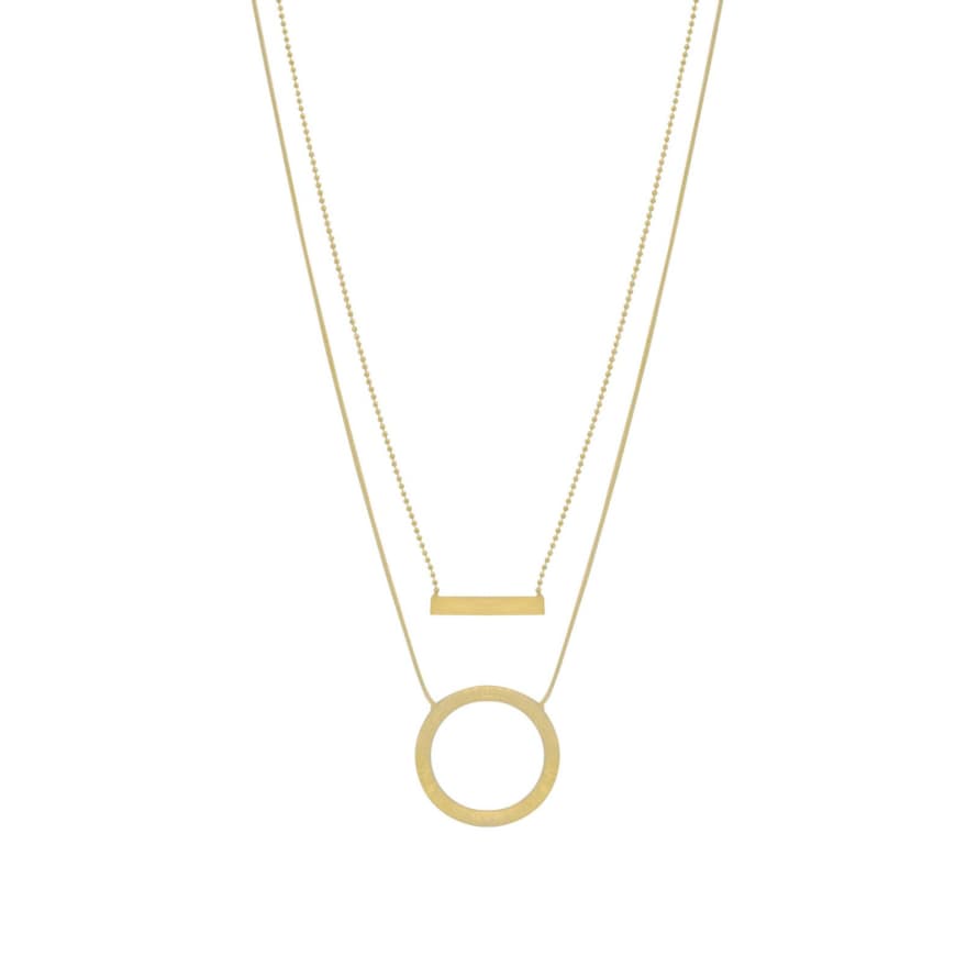 Dansk Smykkekunst Theia Custom Bar Necklace - Gold Plating 