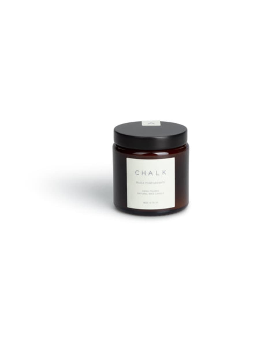 Chalk Amber Jar Candle In Black Pomegranate 96g