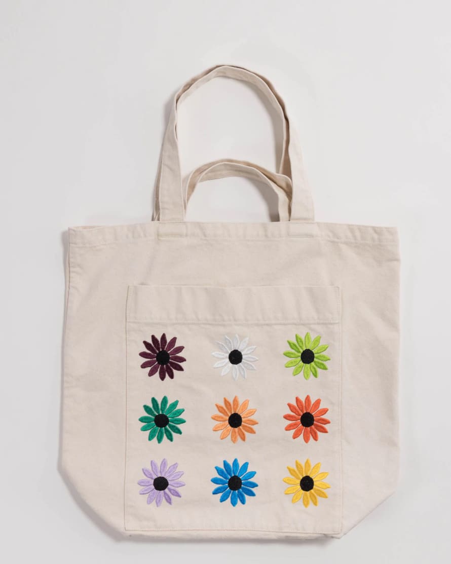 Baggu Giant Pocket Tote - Embroidered Ditsy Floral