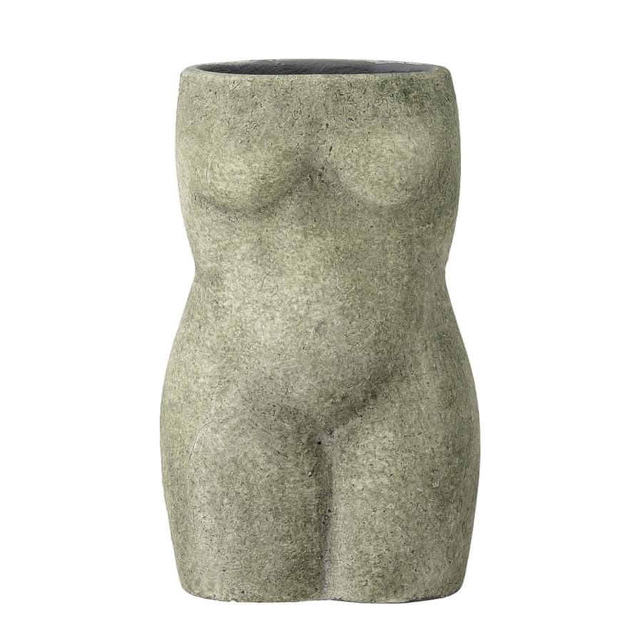 Bloomingville Emeli Green Terracotta Body Vase