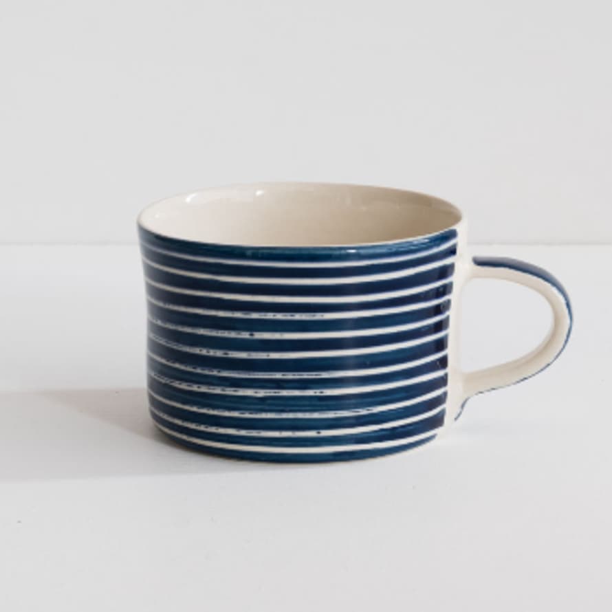 Musango Striped Wash Mug in Blue