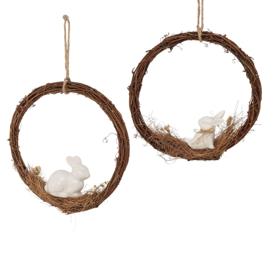 &Quirky Easter Bunny Hanging Ring Decoration