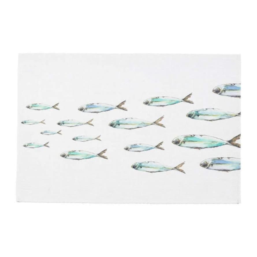 Distinctly Living Shoal Of Fish Wipe Clean Placemat