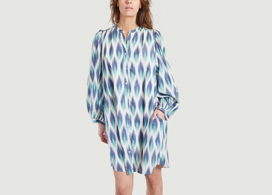 Hartford Loose-fitting Dress With Ikat Ready Print