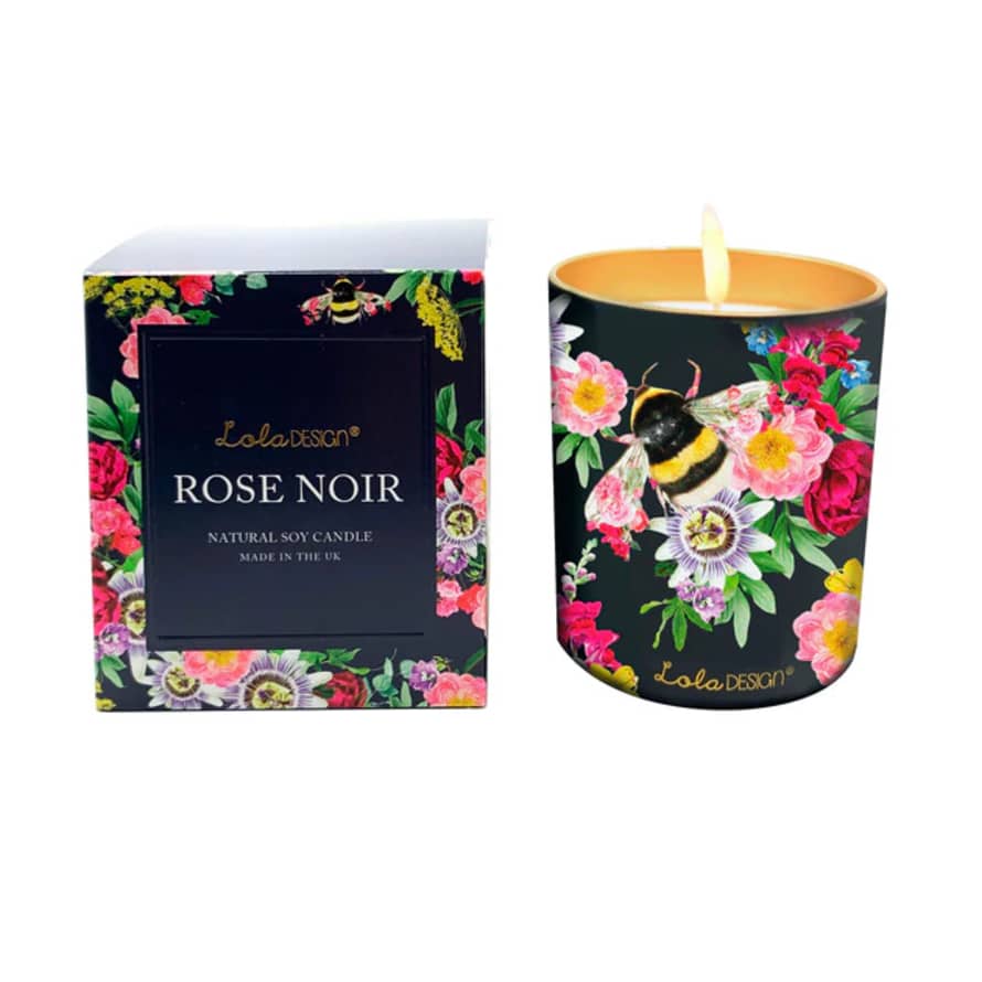 Lola Design Ltd.  Bee Rose Noir Scented Soy Candle