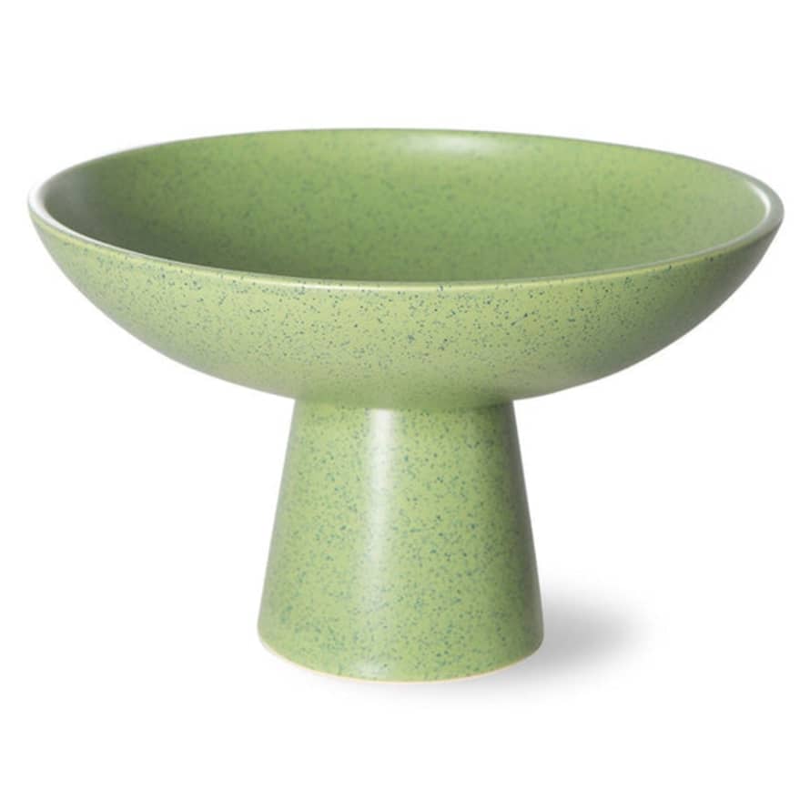 HK Living Ceramic Bowl On Base | Pistachio | Medium