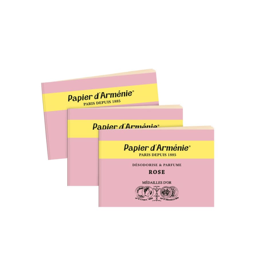 Papier D'Armenie Set Of 3 Papier D'arménie Rose