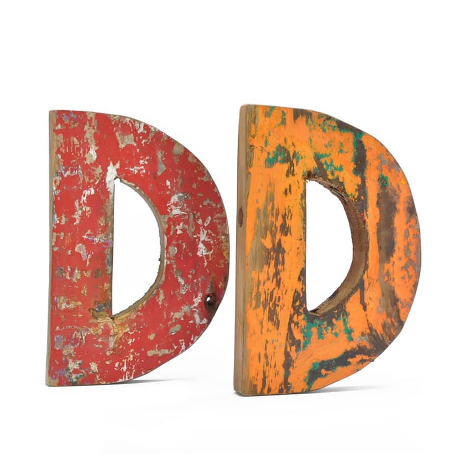 Fantastik Recycled Wooden Letter D