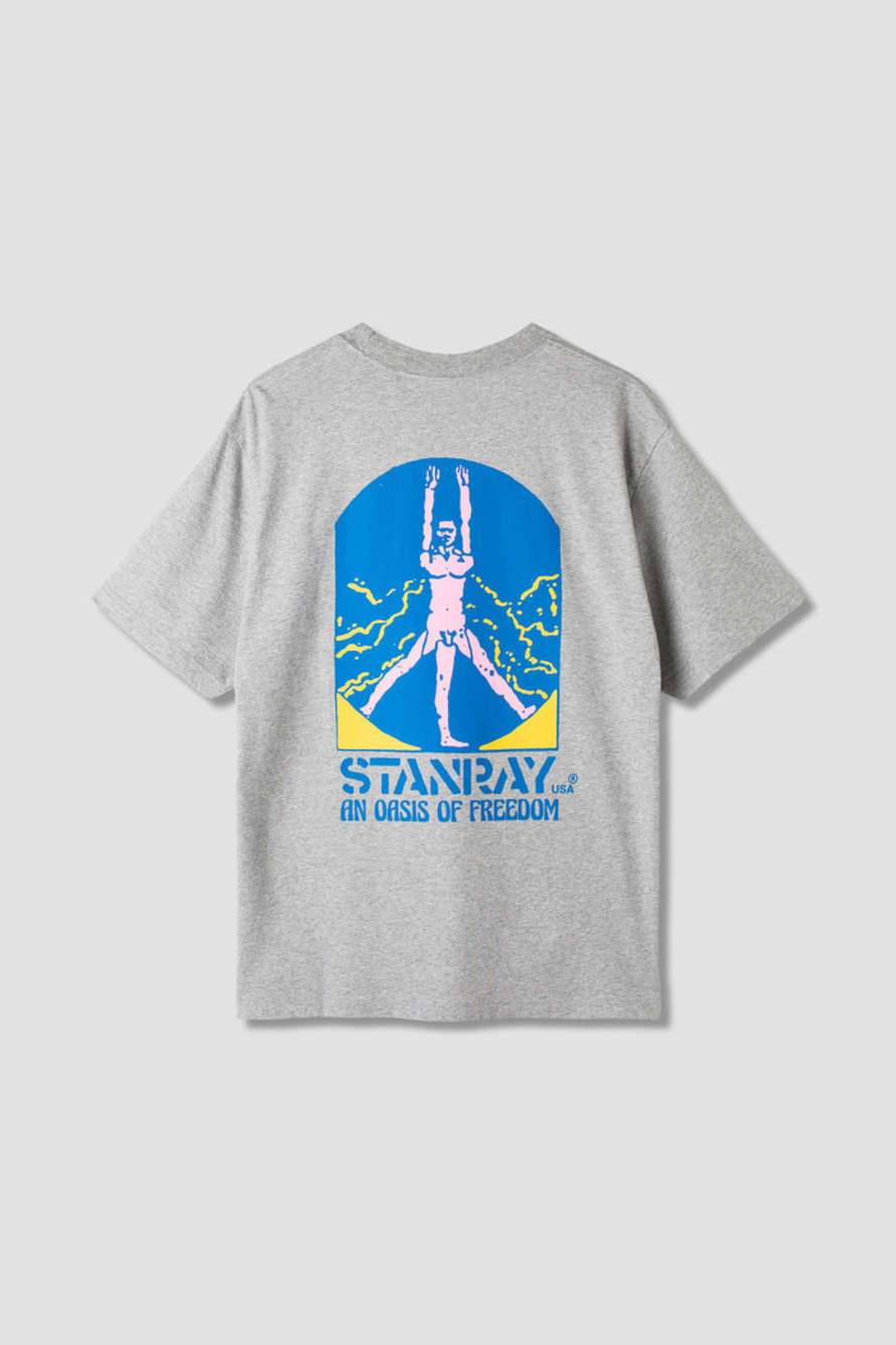Stan Ray  Oasis of Freedom T-Shirt - Grey Heather