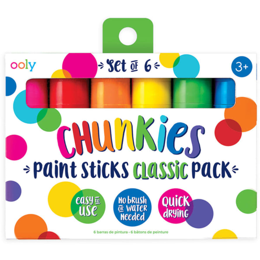 Ooly Chunkies Paint Sticks Set Of 6 – Classic
