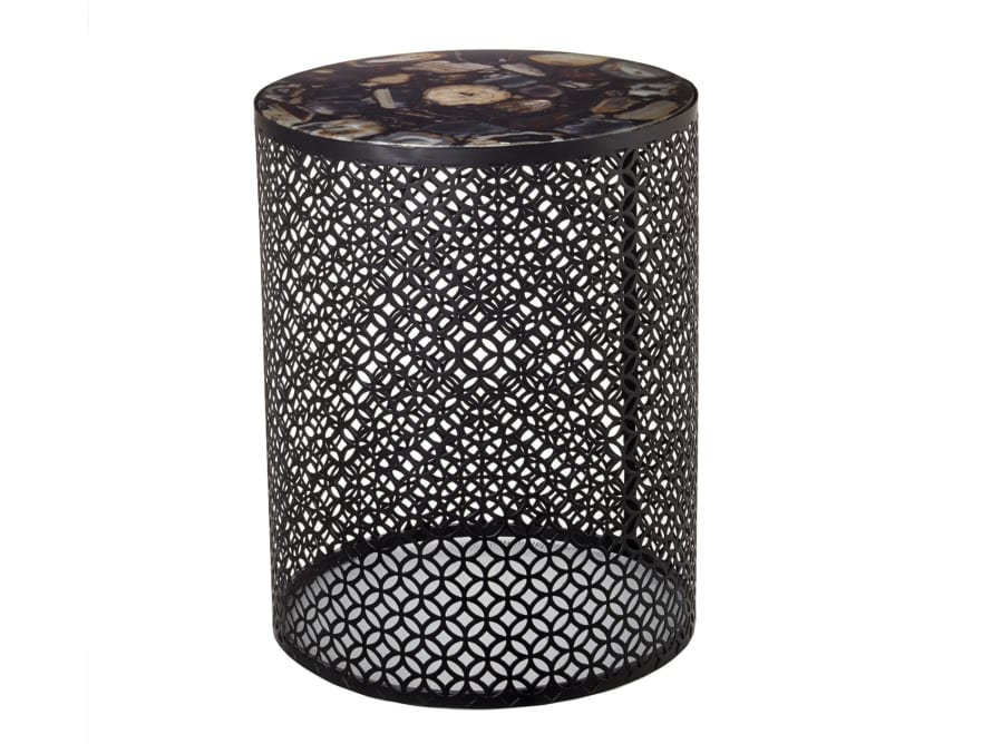 Pols Potten Brown/Black Side Table Precious With Stone Top