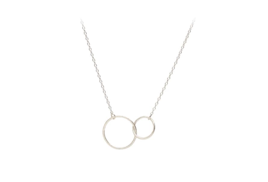 Pernille Corydon Double Plain Ring Necklace In Silver