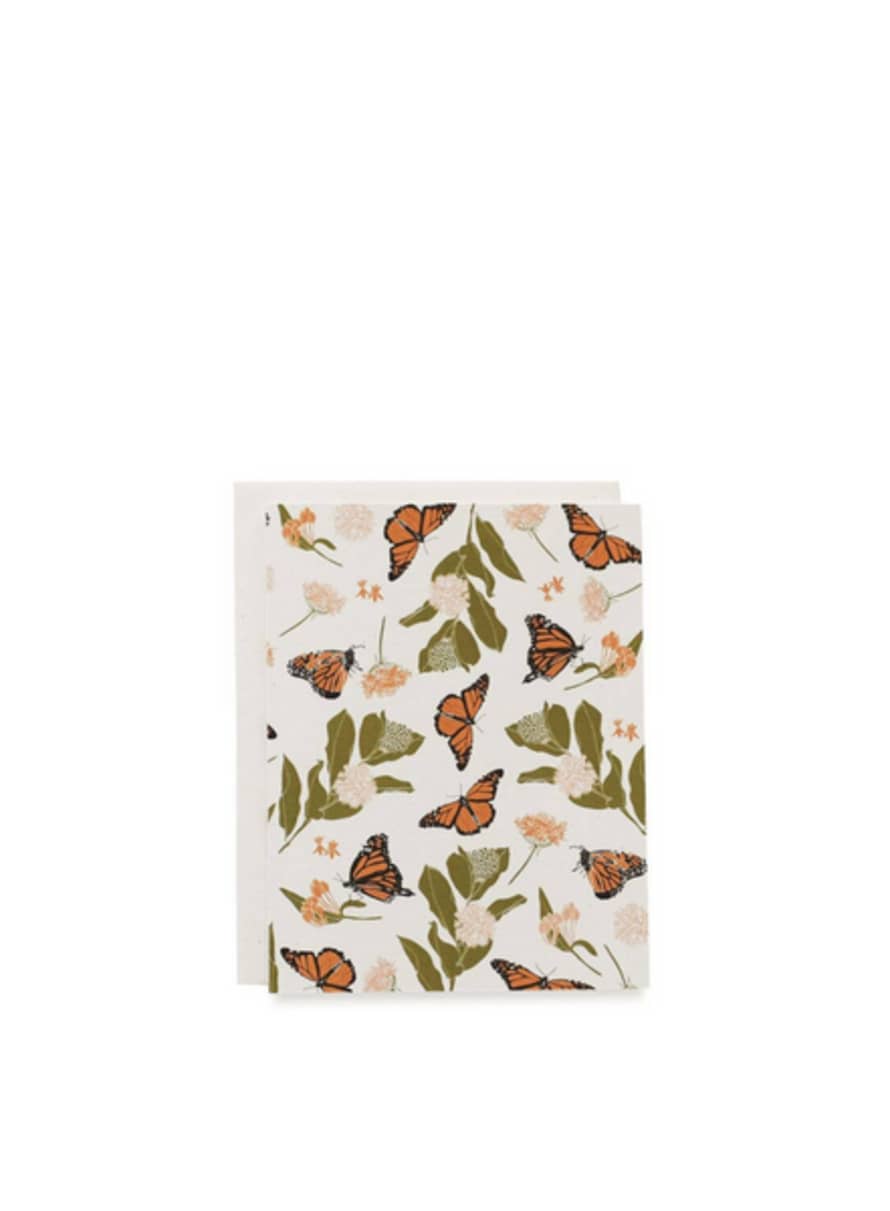 June & December Monarchs + Milkweeds Card