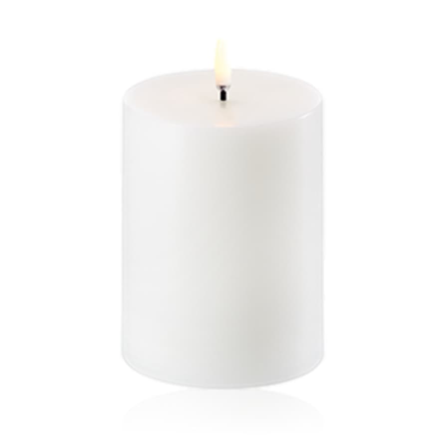 Uyuni  LED Pillar Candle Nordic White 7.8x10cm