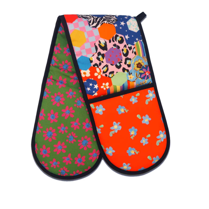 Eleanor Bowmer Floral Patchwork Oven Gloves