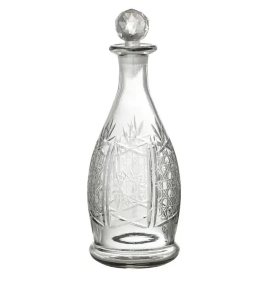 Bloomingville Clear Cut Glass Decanter