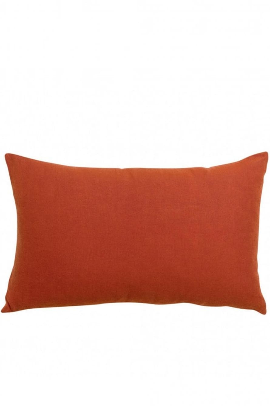 Vivaraise Zeff Plain Linen Cushion In Rooibos