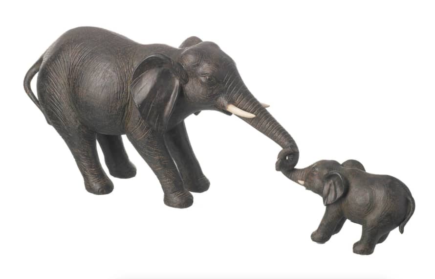 Parlane Brown Set of 2 Elephant Nelly Decoration