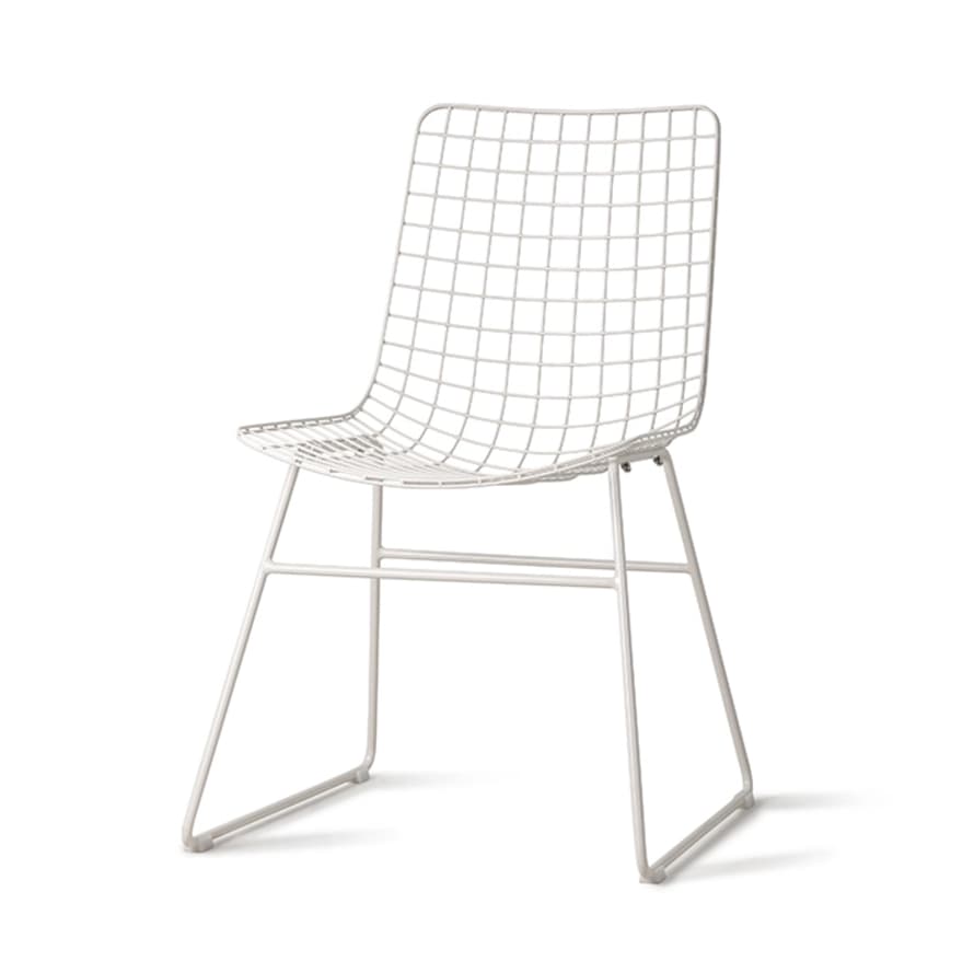 HKliving White Wire Dining Chair