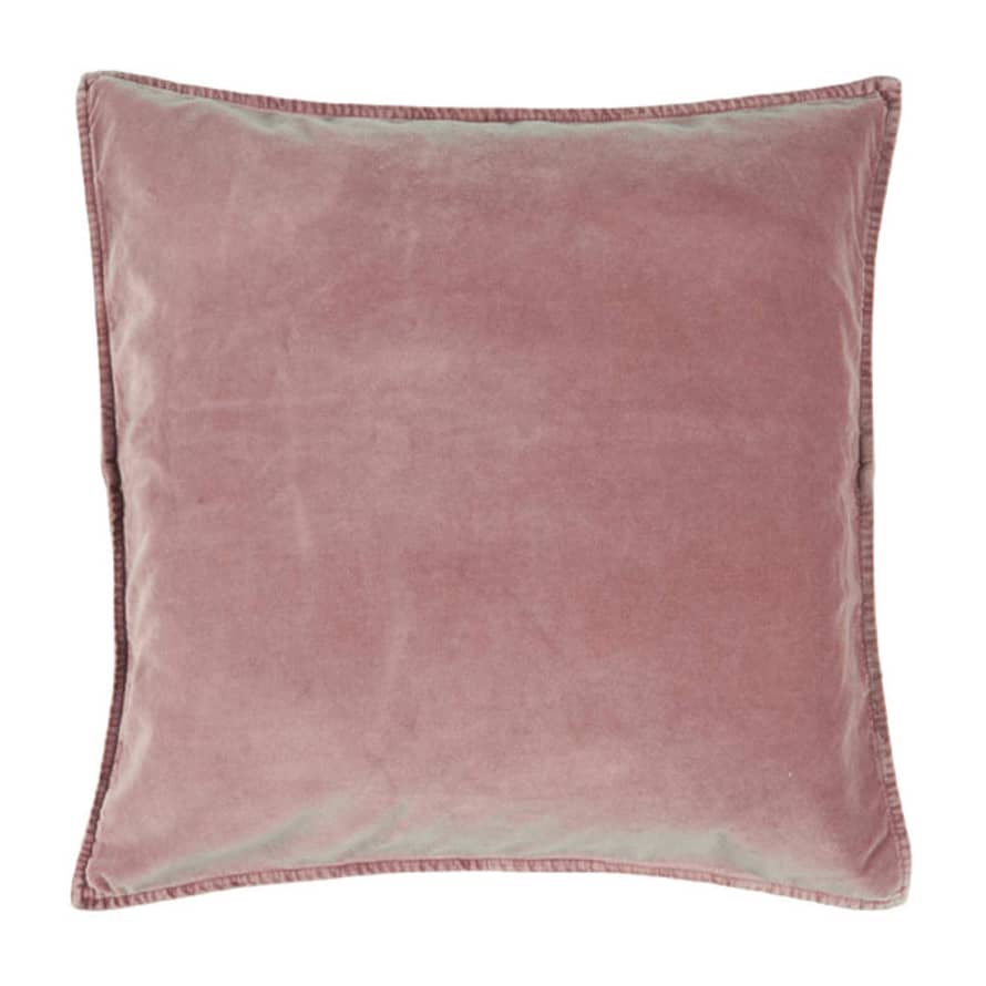 Ib Laursen Velvet Cushion In Rose Pink