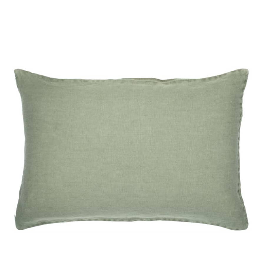 Ib Laursen Rectangle Linen Cushion In Olive