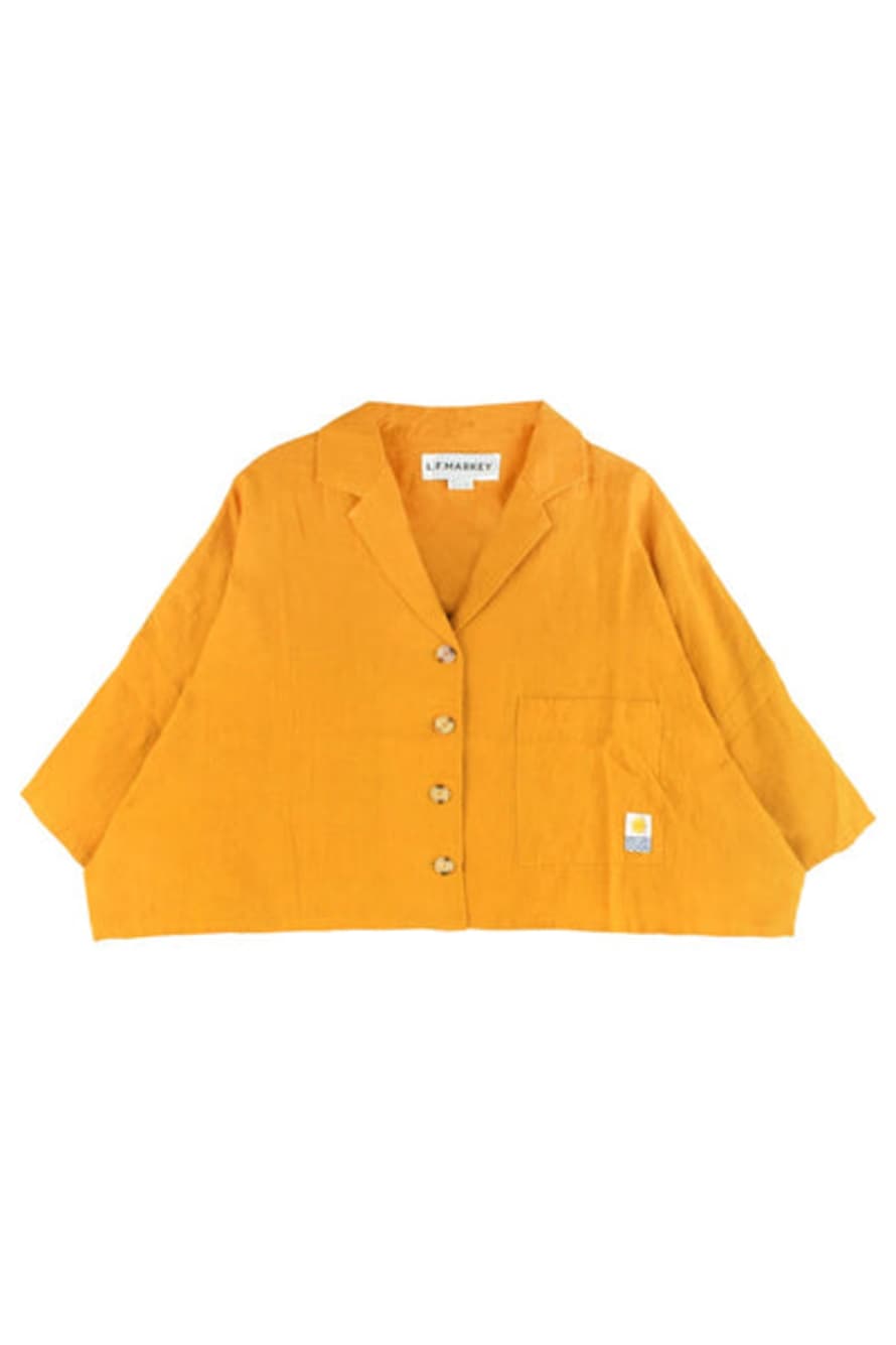 LF Markey Maxim Linen Shirt Saffron