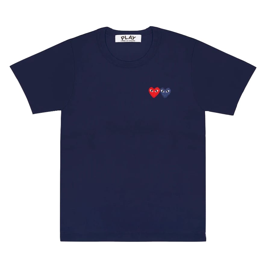 PLAY Comme des Garçons Play Comme Des Garçons | T-shirt With Double Heart | Navy