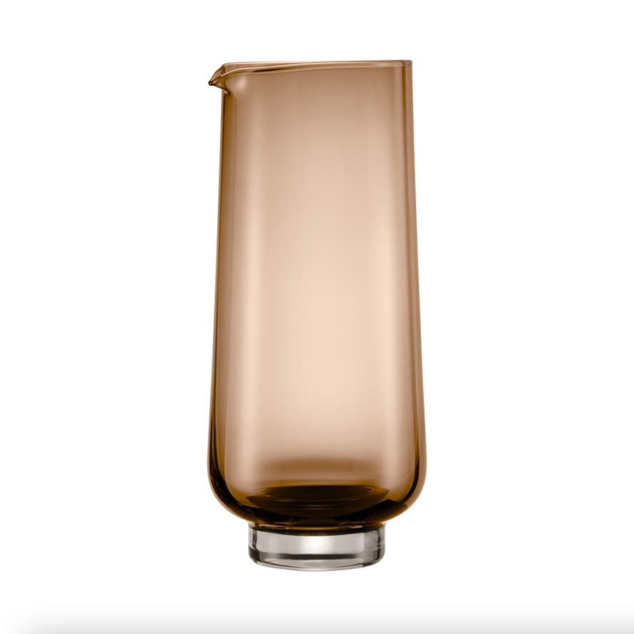 Blomus FLOW Glass Water Carafe - Coffee Brown (1L)