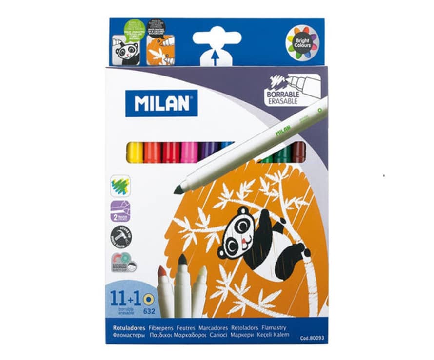 Milan 12-pack Erasable Fibrepens