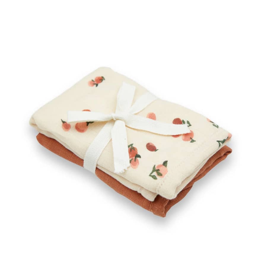 Avery Row Organic Baby & Toddler Washcloths Set Of 2 - Peaches
