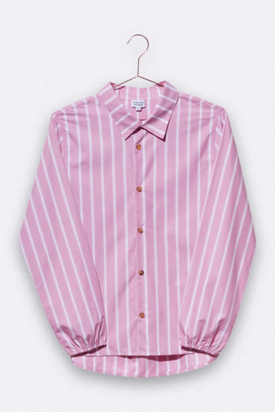 LOVE kidswear Eva Blouse In Pink & White Stripes For Women