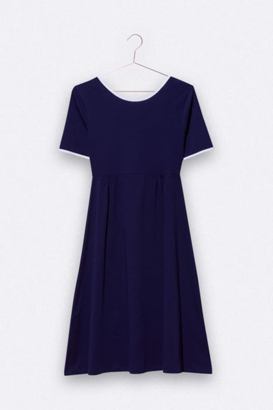 LOVE kidswear Enea Dress In Violet Blue Organic Jersey For Women