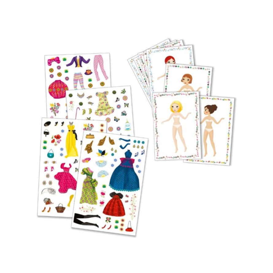 Djeco  Stickers & Paper Dolls - Massive Fashion