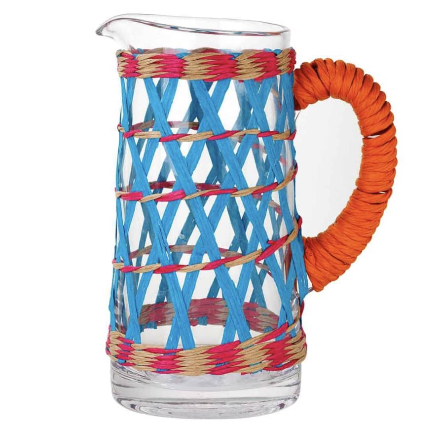 Talking Tables Boho Pitcher With A Coloured Raffia Weave