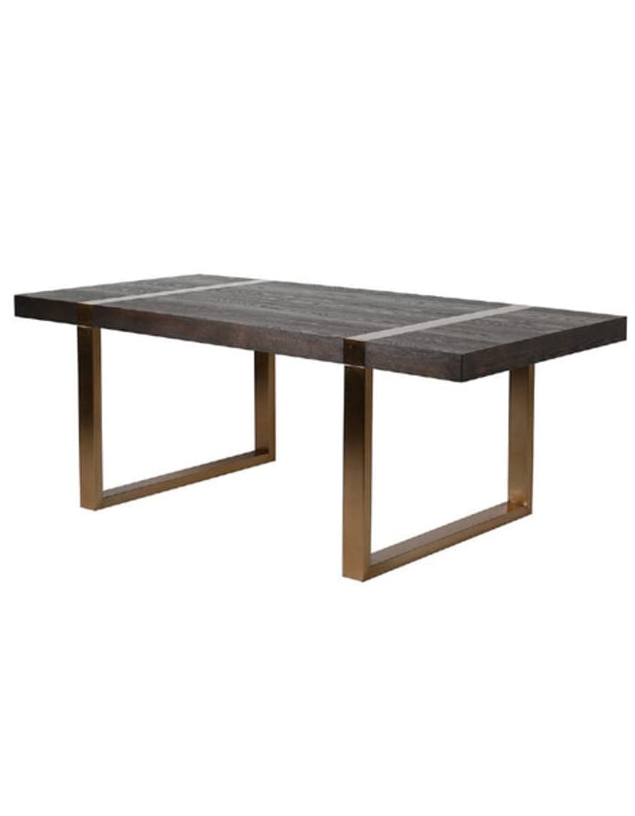 The Forest & Co. Ash And Gold Dining Table.