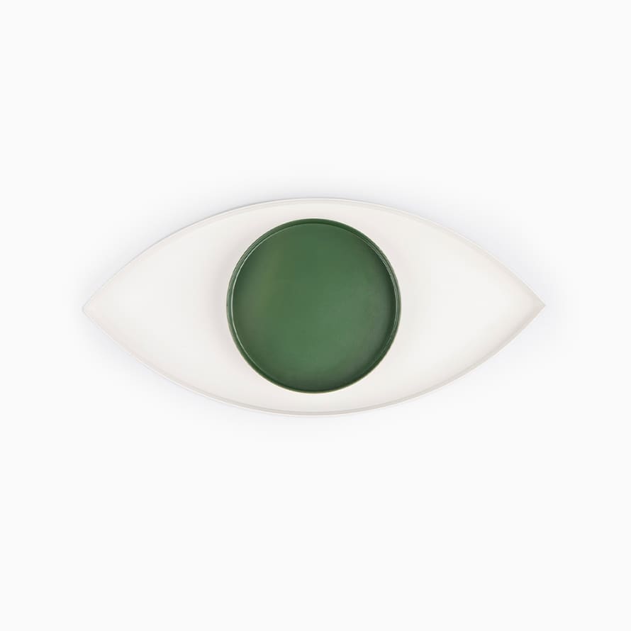 DOIY Design The Eye Metal Trays White and Green